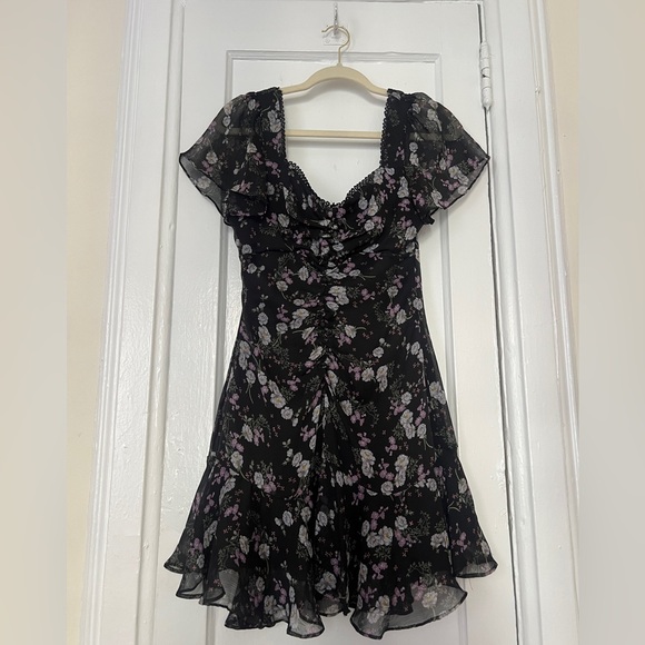 ASTR BLACK FLORAL DRESS - Picture 5 of 11